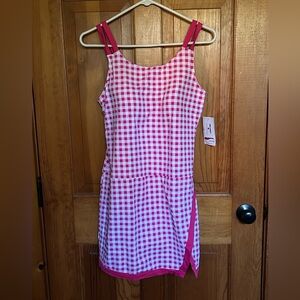 NEW Lands End & Draper James Collab Size 10 Pink Gingham One Piece Swimsuit